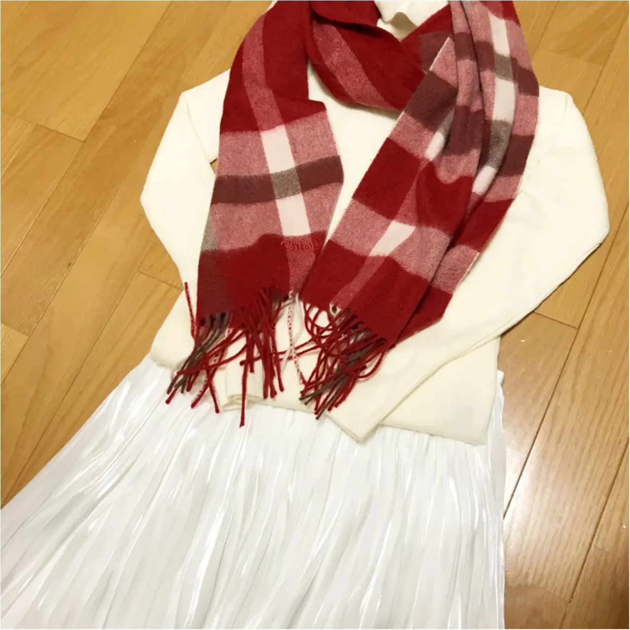 《オールホワイトコーデ》がしたくって…♡ 春まで使える!白スカートをget☺︎_2