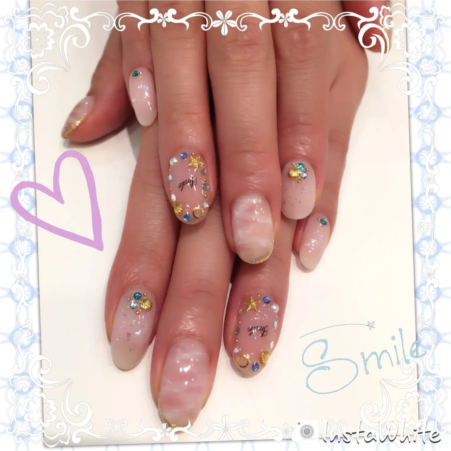 ❥︎❥︎夏には透明感のあるシースルーネイルがオススメ✩︎⡱_1