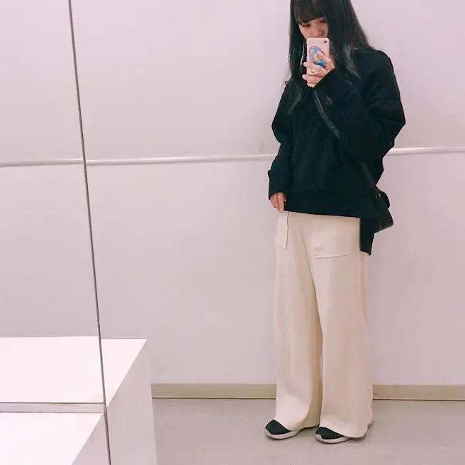 リピ買い確定♡GUの【リブワイドパンツ】◯◯すると、より可愛くて履きやすくなる❤︎_2