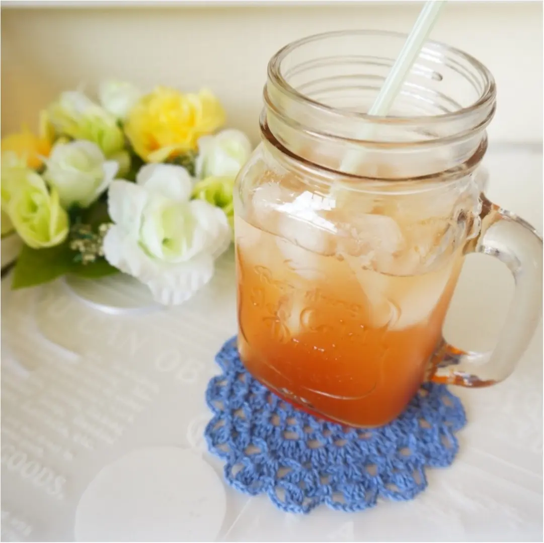 【Q♡cafe】白桃ルイボスティーとALL¥108アイテムのテーブルコーデ_1