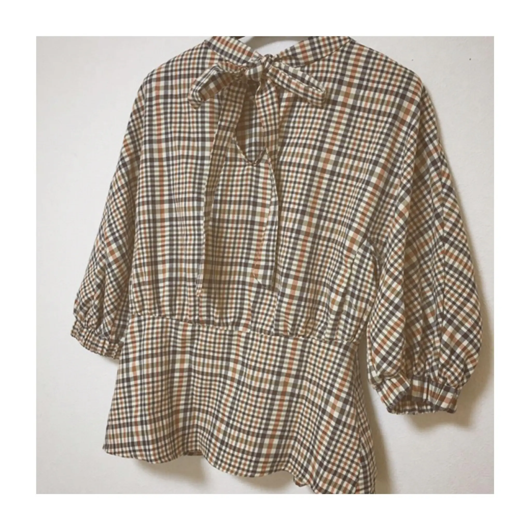 ザラジョ必見❤️《今季もトレンドのバックシャン》【ZARA】のチェック柄トップスがかわいい!_3
