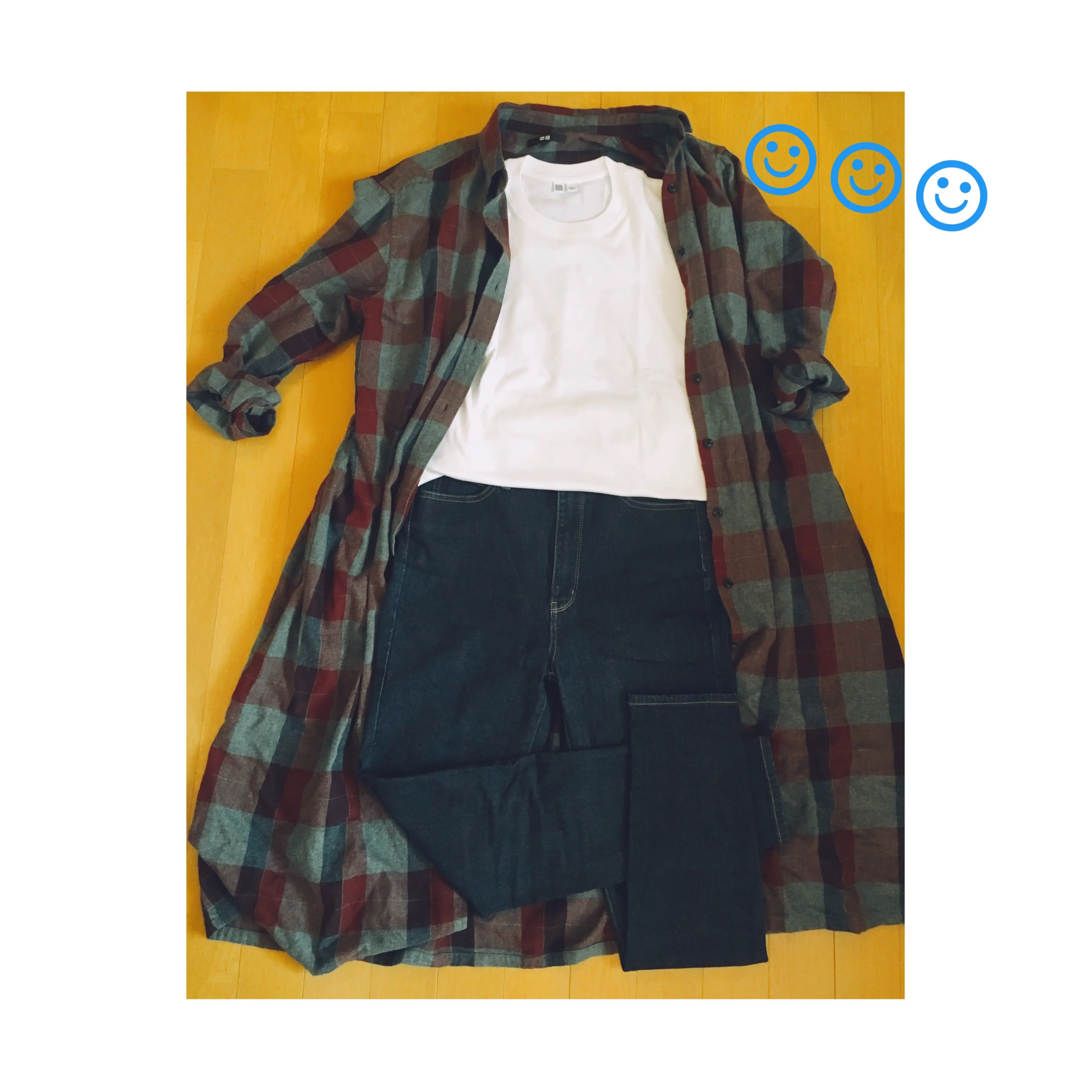 《着回し3WAY★》【UNIQLO】今年もグッと頼りになる☺︎フランネルチェックシャツワンピース❤️_2