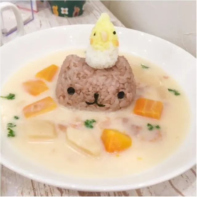 来年の干支に因んだコラボ♡『カピバラさん×ことりカフェ』に行ってきました(﹡´◡`﹡ )_9