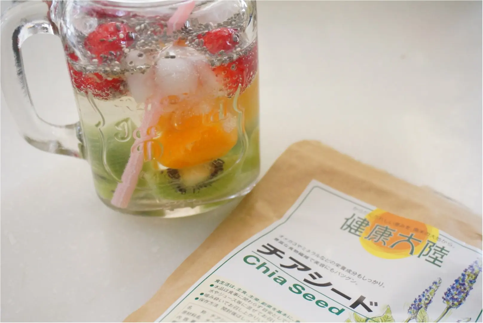【Q♡cafe】フルーツたっぷり❤️チアシード入りのビタミンソーダ_6