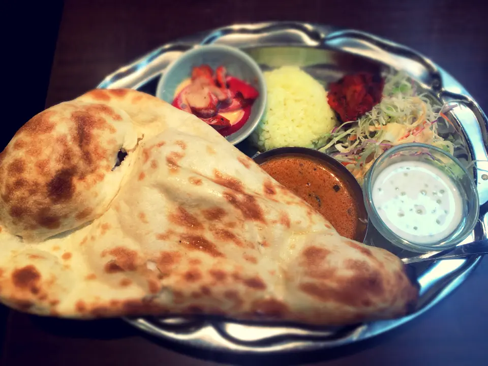 【日本橋】【インドカレー】レディースセットがお得!月に一度は食べてるナン×カレーランチ_7