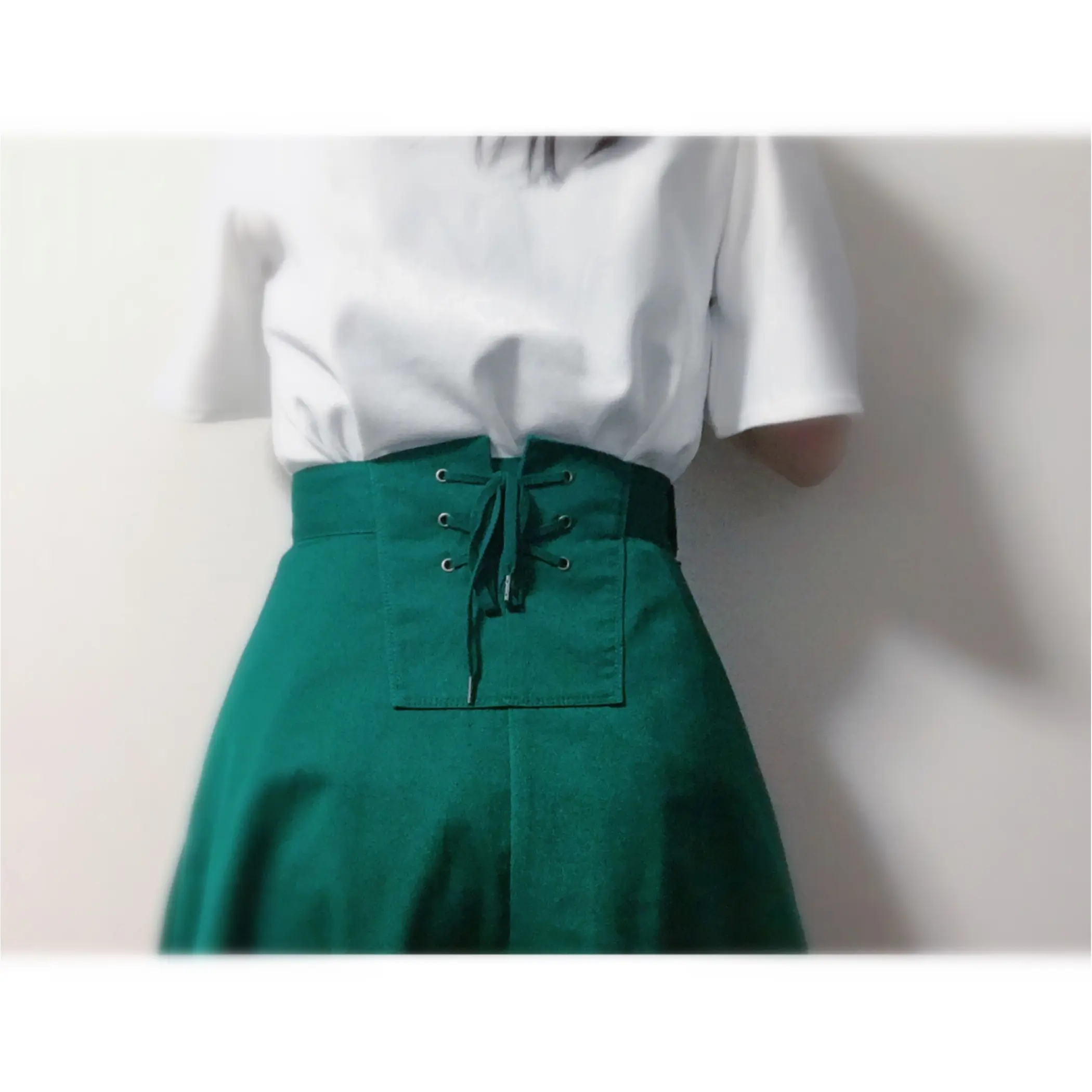 ▷夏から秋まで❤︎【グリーンスカート】でレディなOFFSTYLE_3