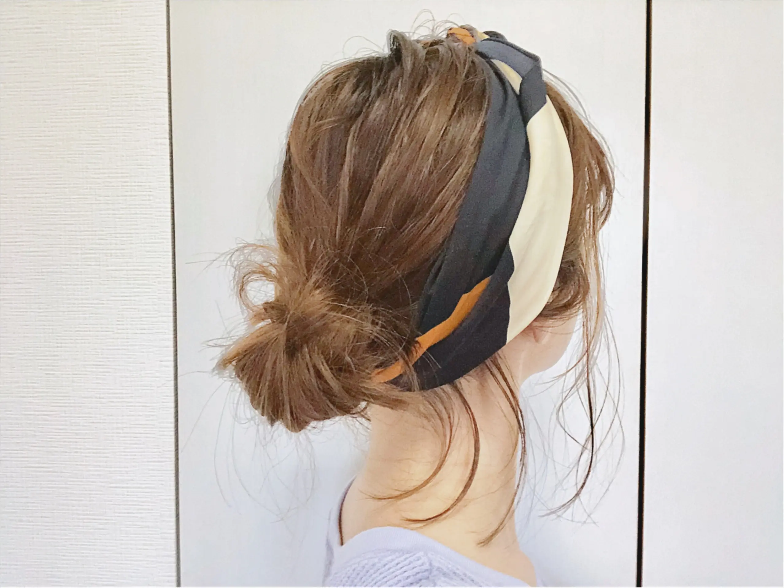 《トレンドアイテムで1分ヘアアレンジ》暑い日にも忙しい朝にも【スカーフ】がお役立ち❤️_8
