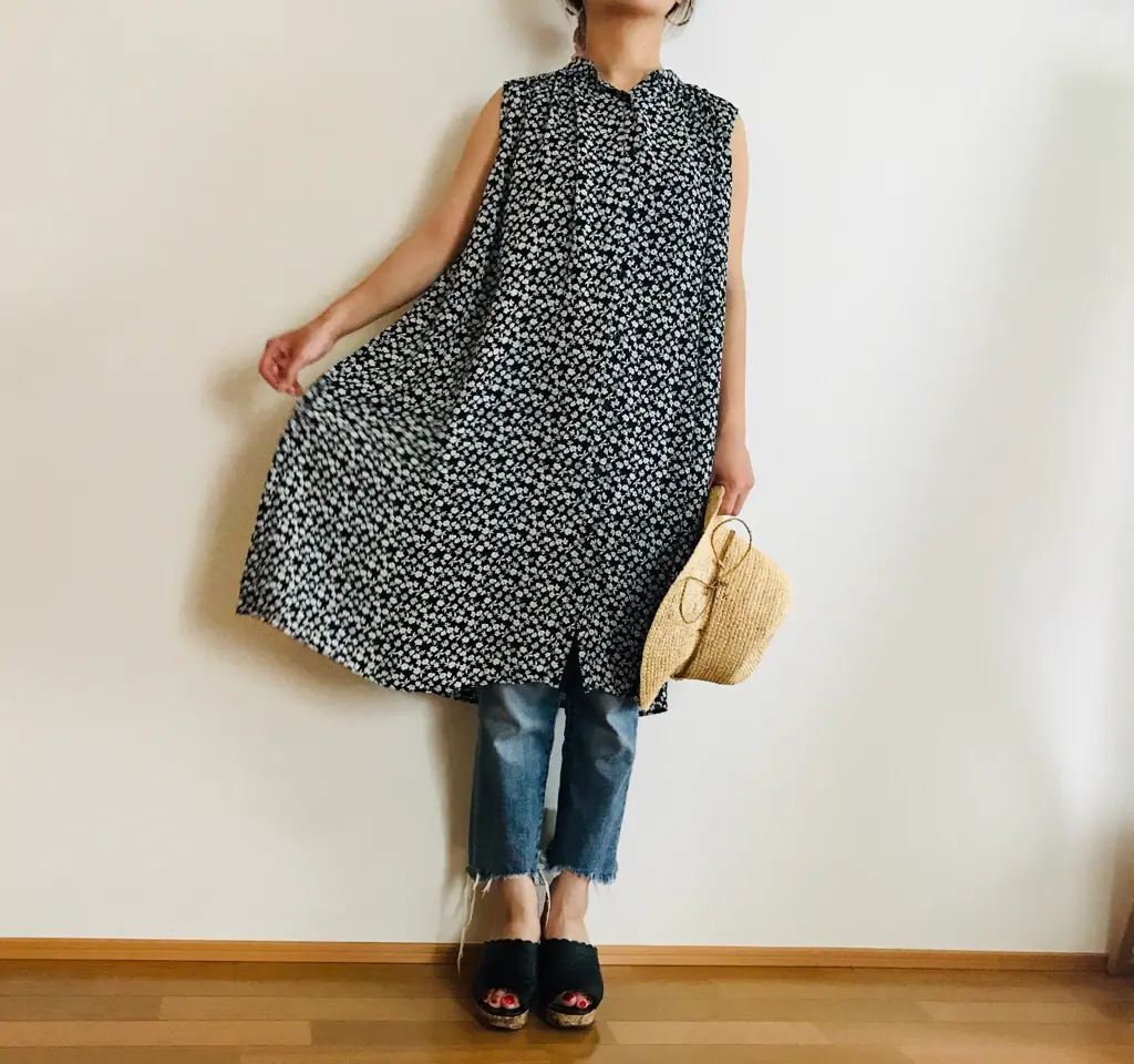 【GU新作】早くも話題沸騰!小花柄が超可愛い❤︎《ロングチュニック》は今夏買うべき神アイテム♡_3