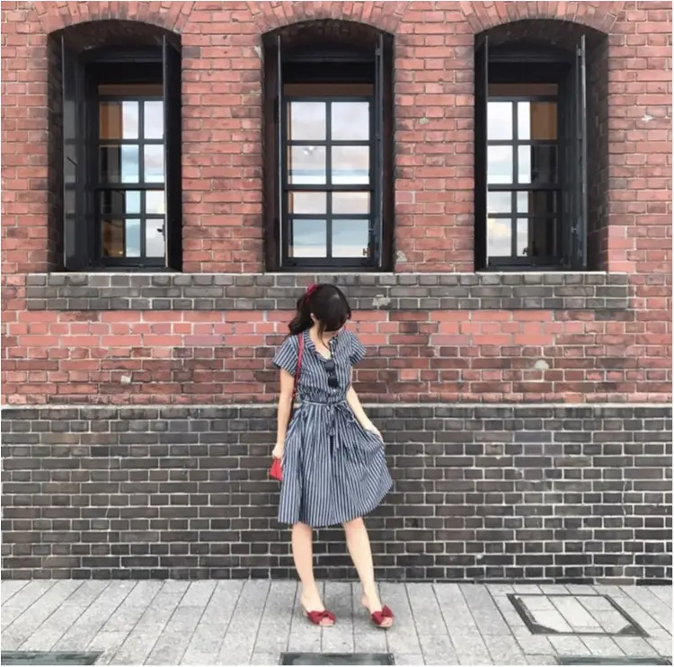 【Fashion】これ1枚でどこへでも♡ストライプシャツワンピコーデ♡_4