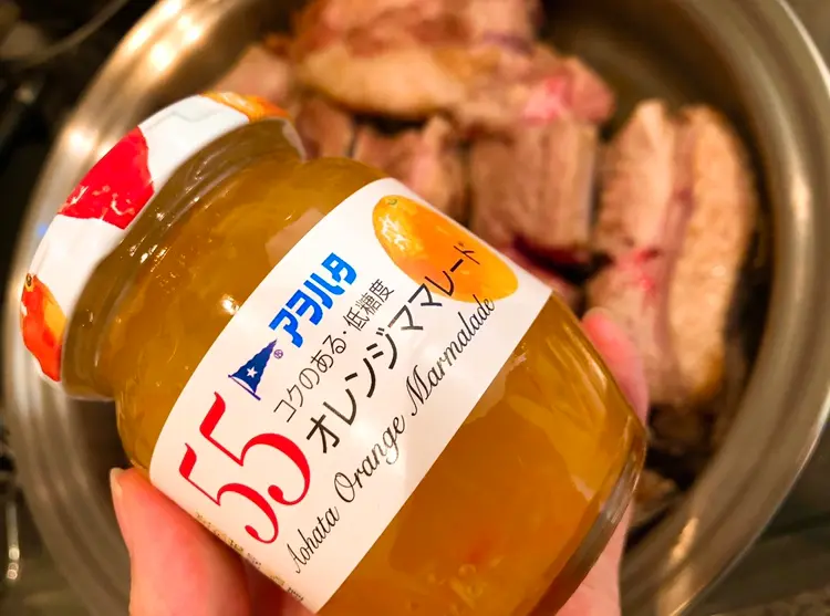【♡スペアリブのオレンジマーマレード煮込み♡】簡単メイン料理☺︎レシピ紹介_3