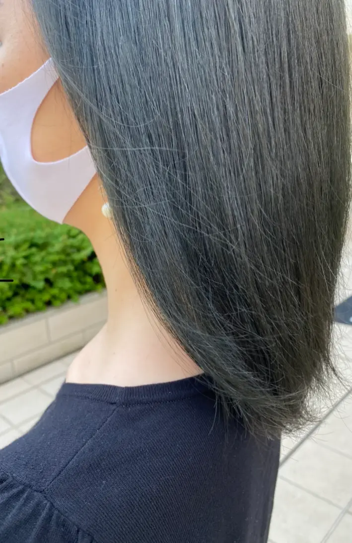【イメチェン】緑and青を入れたヘアカラーに_5