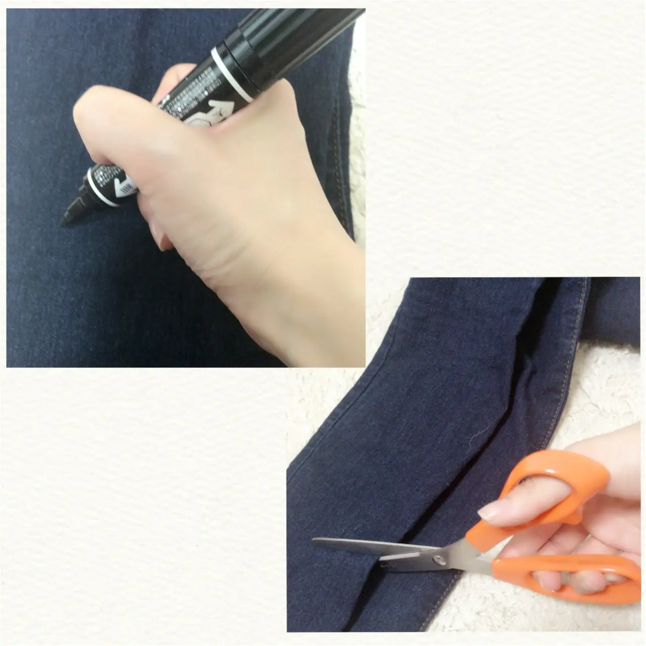 《簡単DIY》なければ作ればいい!自分好みのカットオフダメージジーンズ!!_3