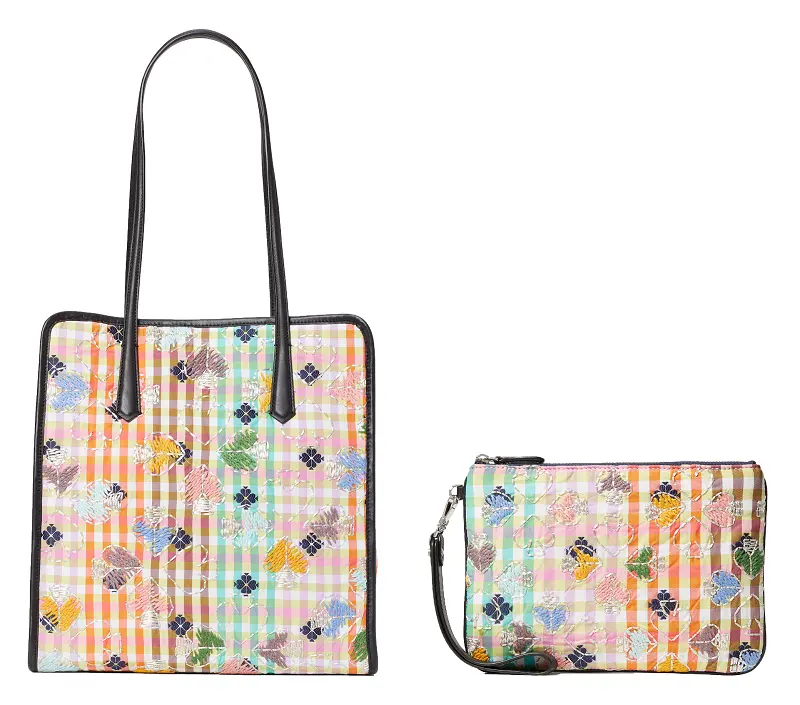 BEAMS×ケイトスペード、スペード柄のバッグとポーチ
