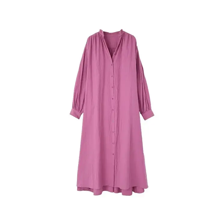 ボリュームロングシャツワンピース