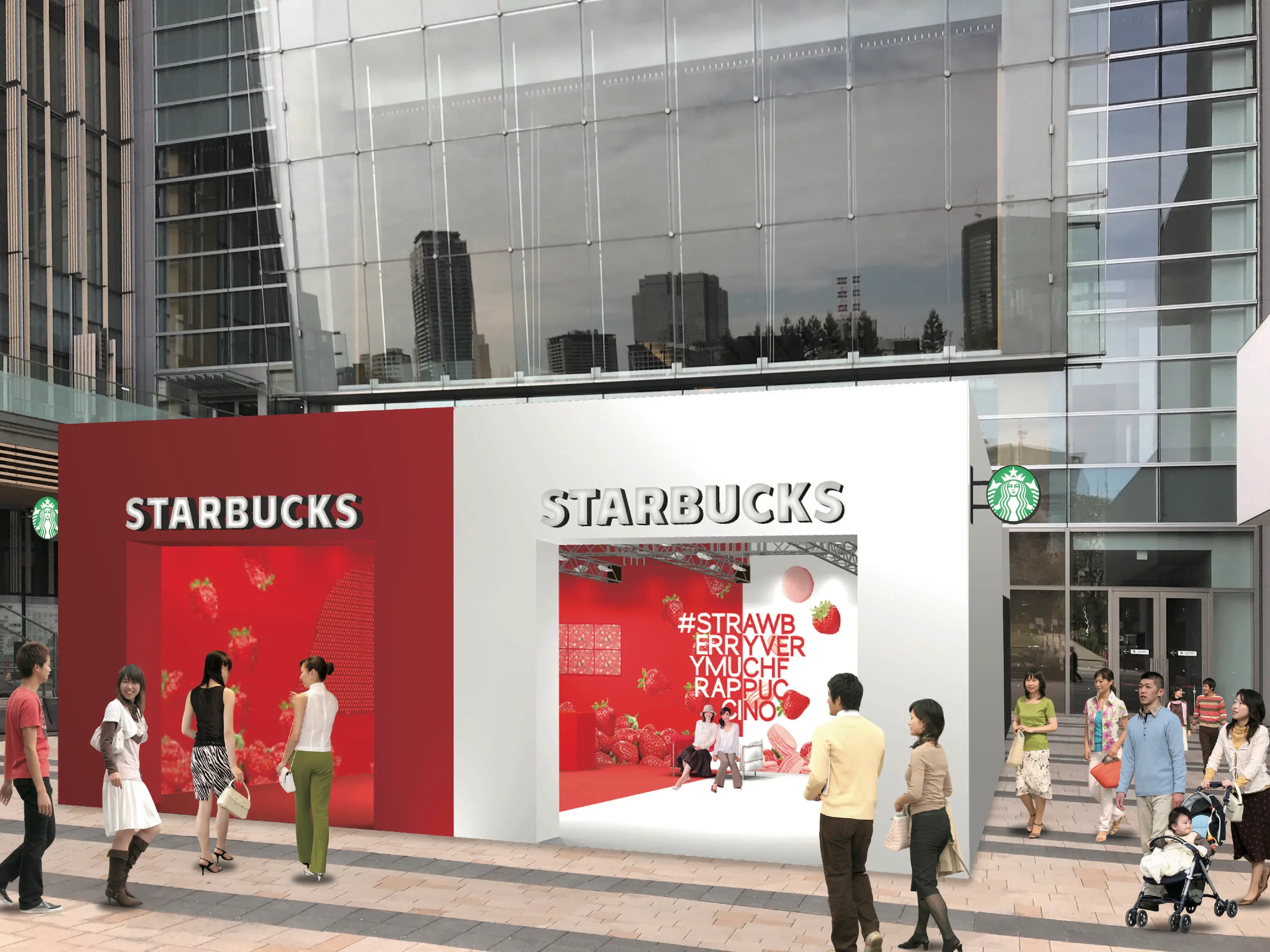 【スタバ 新作】「#ストロベリーベリーマッチフラペチーノ」が、“ふたご”になってカムバック♡ レッドとホワイト、どっちから飲む?_2