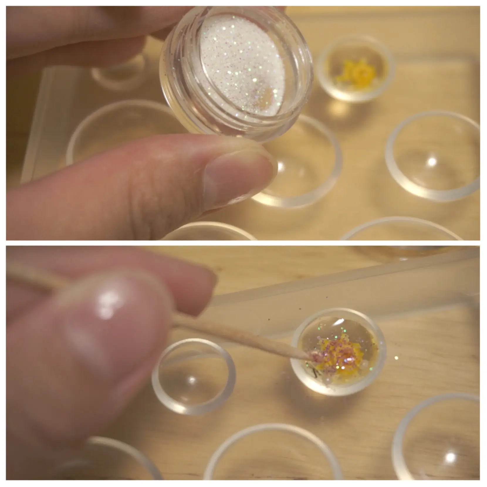 【UVレジン】と【スターフラワー】でピンキーピングを作ろうヾ(o´▽`)ノ゙_7