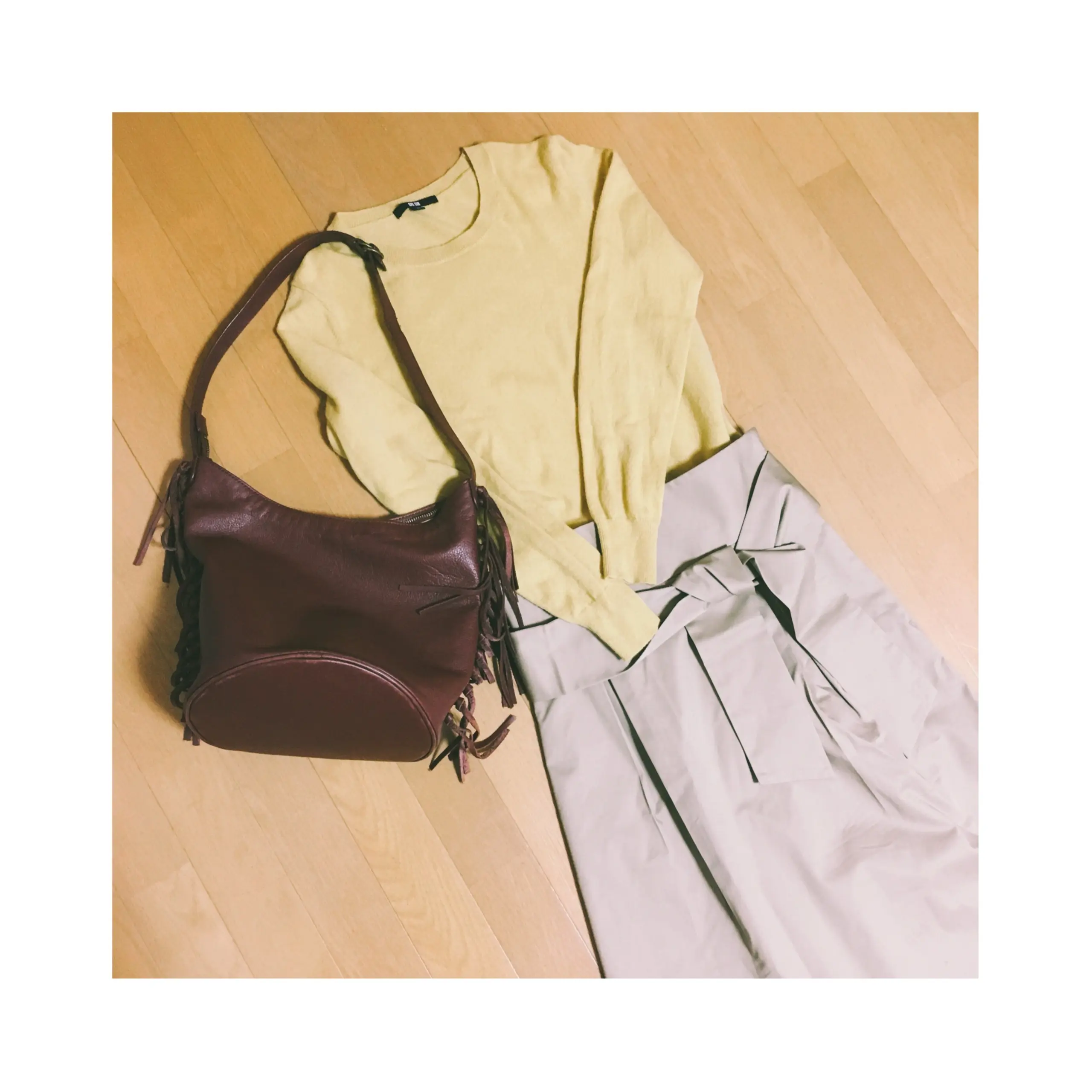 《今買って春まで使える★》【GU】の春のマストバイitem❤️チノベルト付きハイウエストスカート¥1,990+税が優秀です✌︎❤︎_2