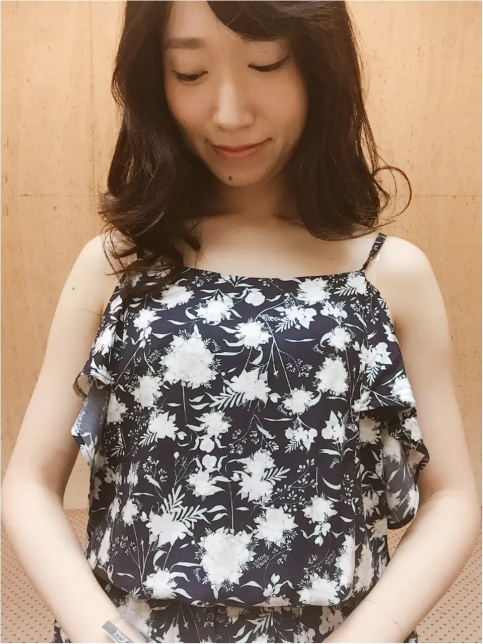 【FLOVE】今井華ちゃんプロデュース☆小花柄の “オフショルフレアロンパース”をGETしました♡≪samenyan≫_7