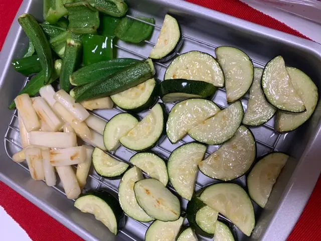 【我が家の定番!夏野菜の揚げ浸し!】市場でお野菜を買ったよ♡_4