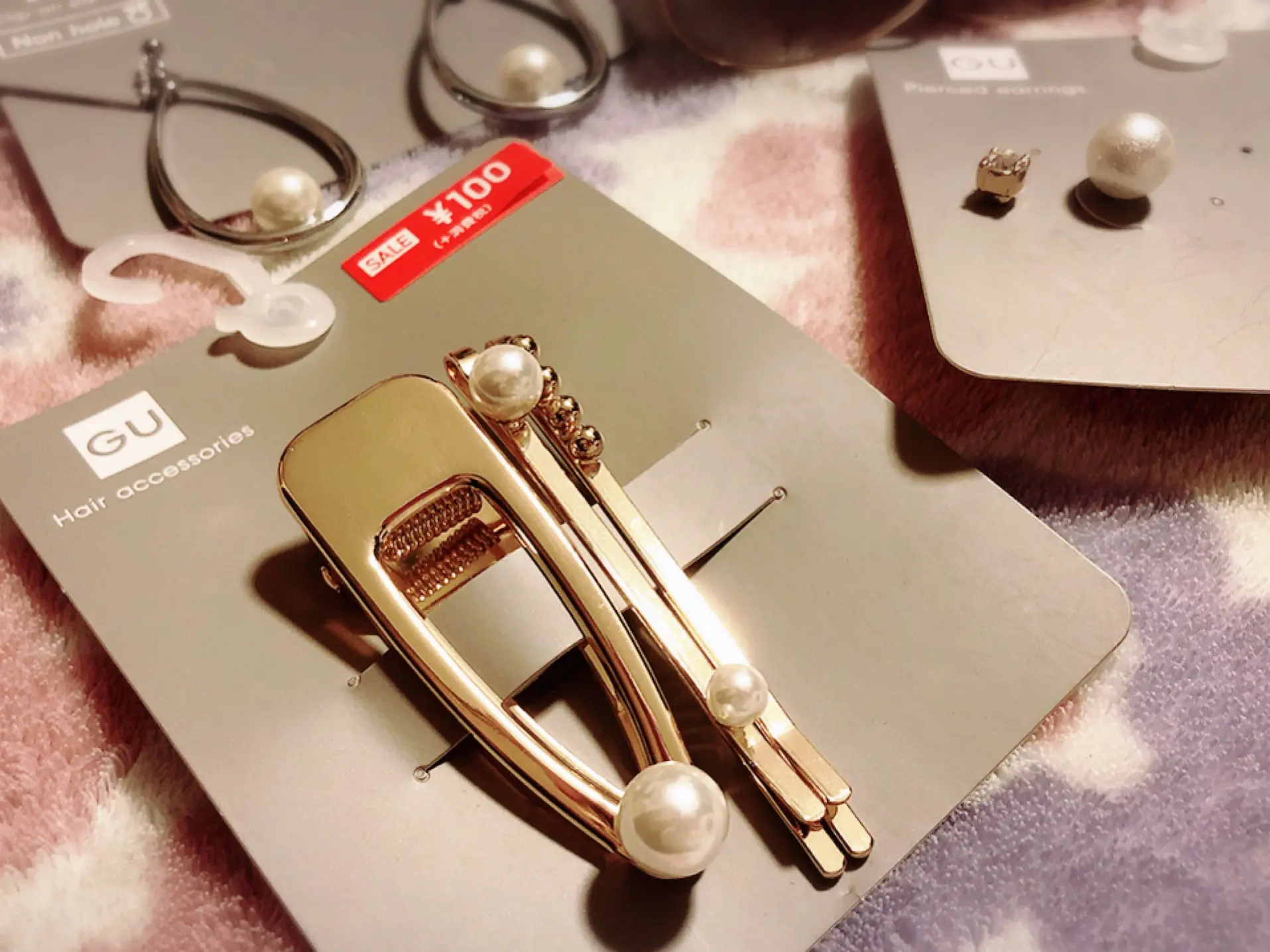【GU】《大注目SALE》アクセサリーがなんと¥100!ヘアアクセとイヤリングをGETしました♩_3