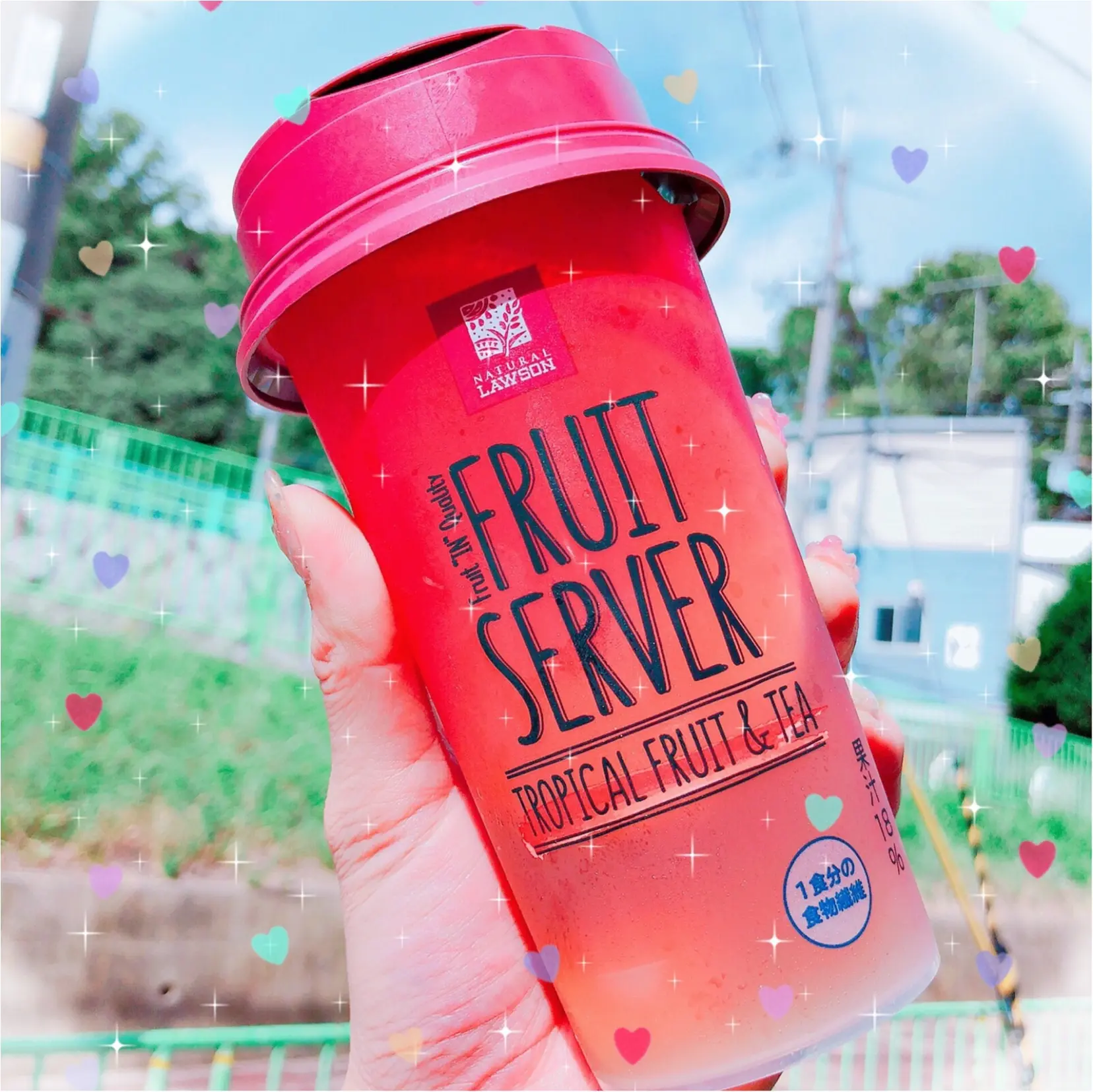 ローソン FRUIT SERVER♡TROPICAL FRUIT&TEA♡コンビニで見つけたtropical drink_1