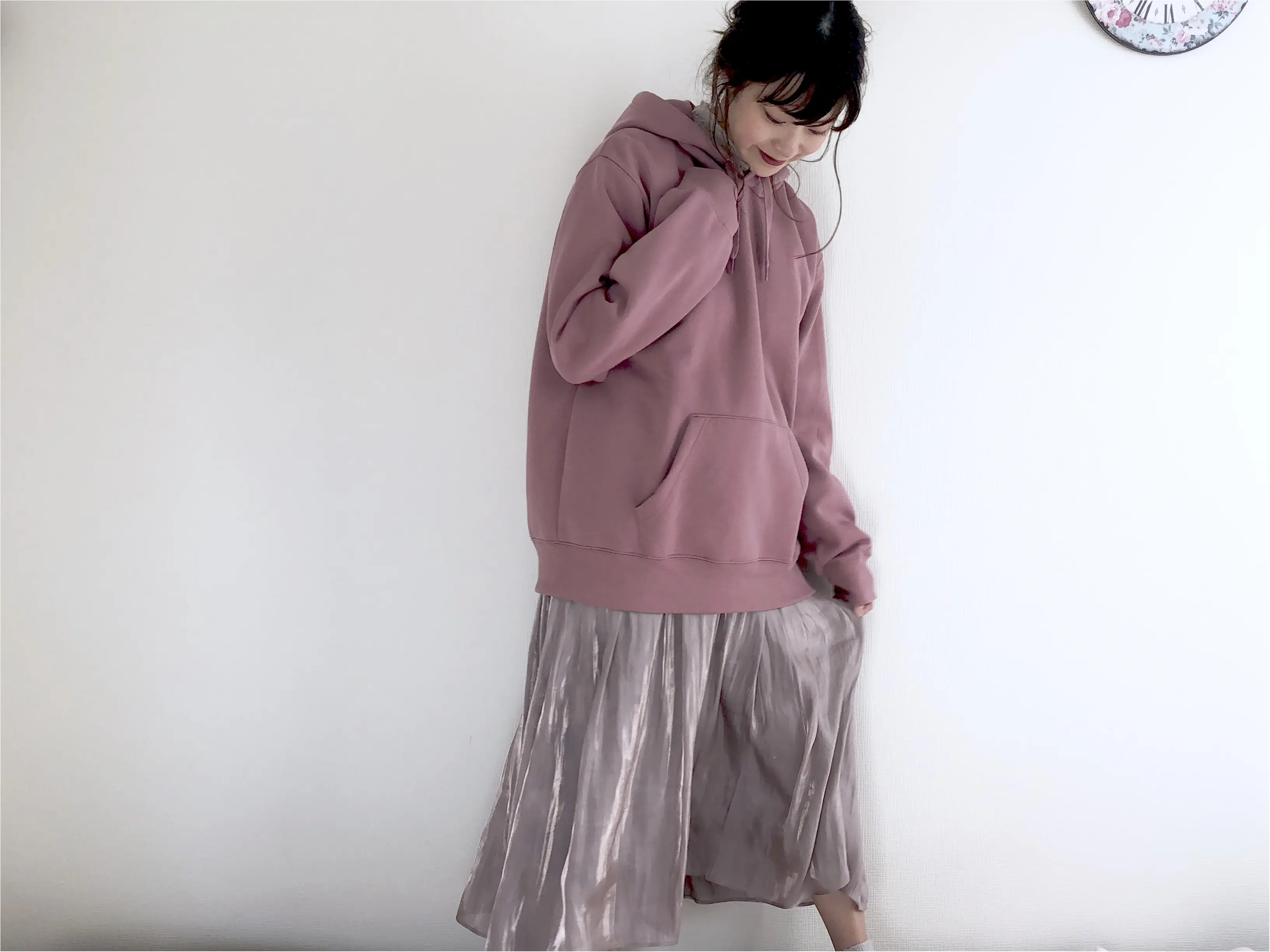 【GU】トレンドアイテム❤️くすみピンクが可愛い《ビッグシルエットのフーディー》は〇〇〇で¥1490!_4