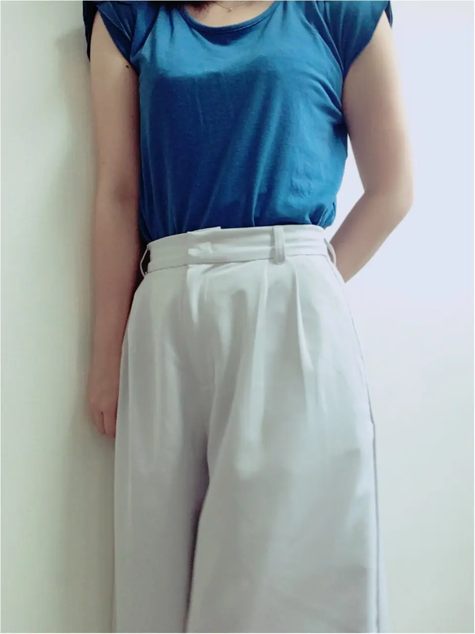 今日のオフィスコーデ★【Fashion】夏はさわやかブルーのトップスで★_5