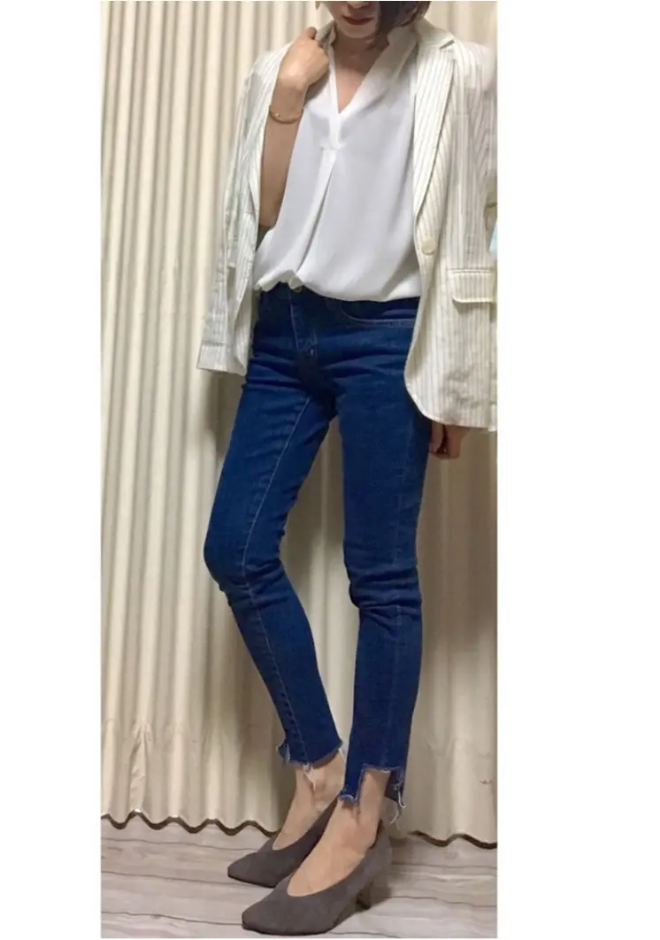 Coordinate...トレンドのカットオフデニムの着まわしコーデ★_3