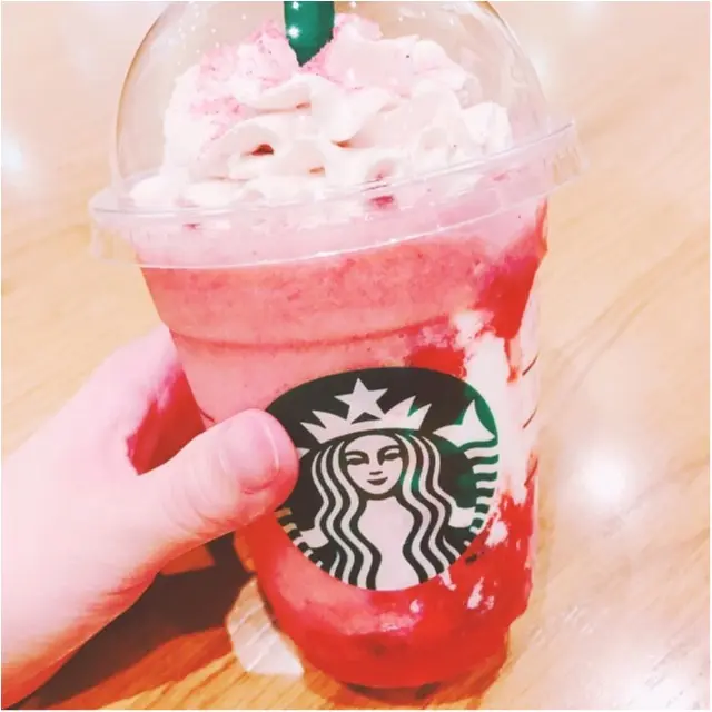 【スタバ新作】#ストロベリーベリーマッチフラペチーノ に◯◯追加でスイートな“いちごみるく風”に大変身♡_2