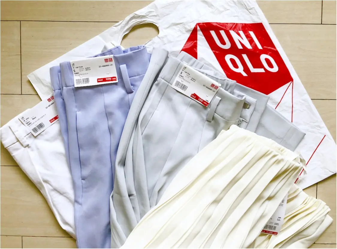 【UNIQLO】衝撃価格。今から使える《春色ボトム》4着で¥3000以下でした!!_1