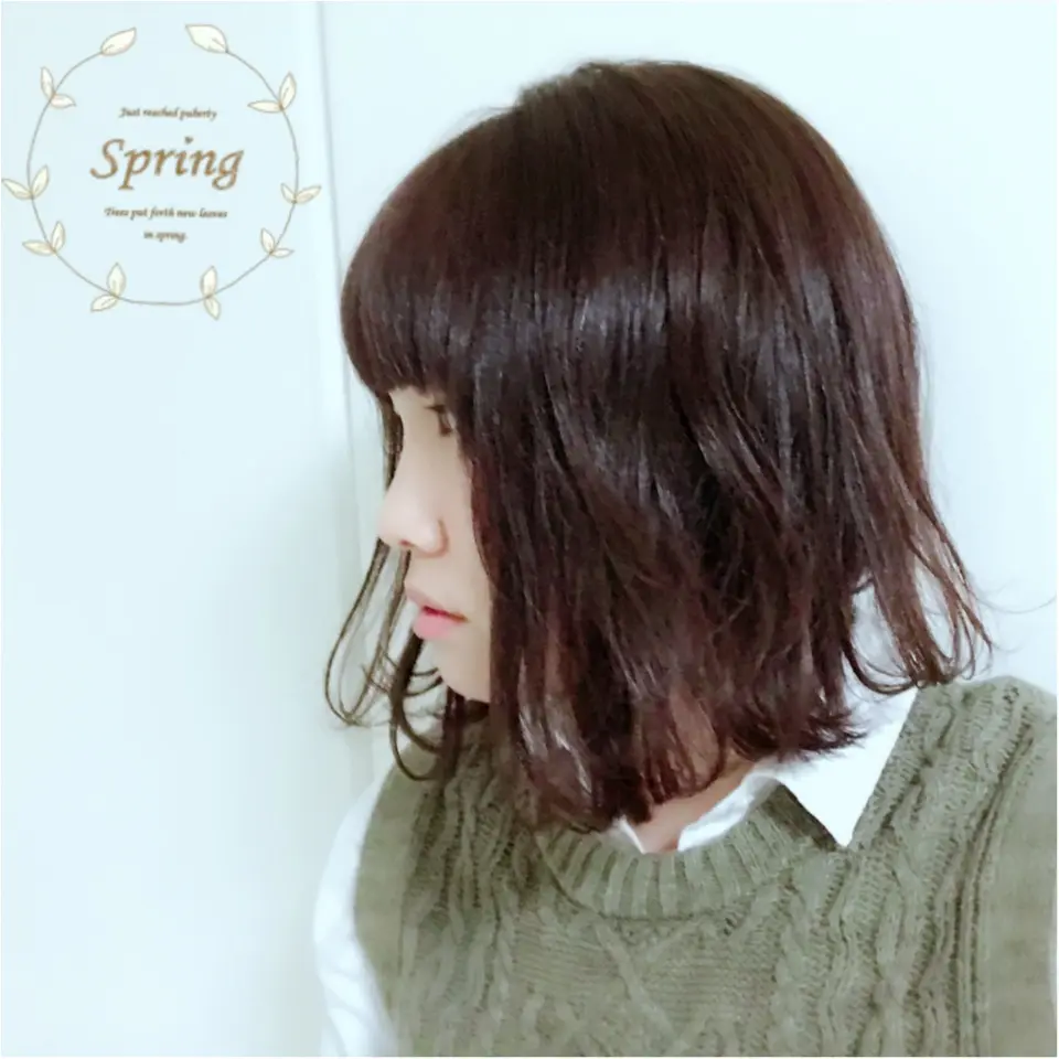 …ஐ【2017spring大作戦】ふんわりボブのラベンダーカラーに変えました✌︎ ஐ¨_2