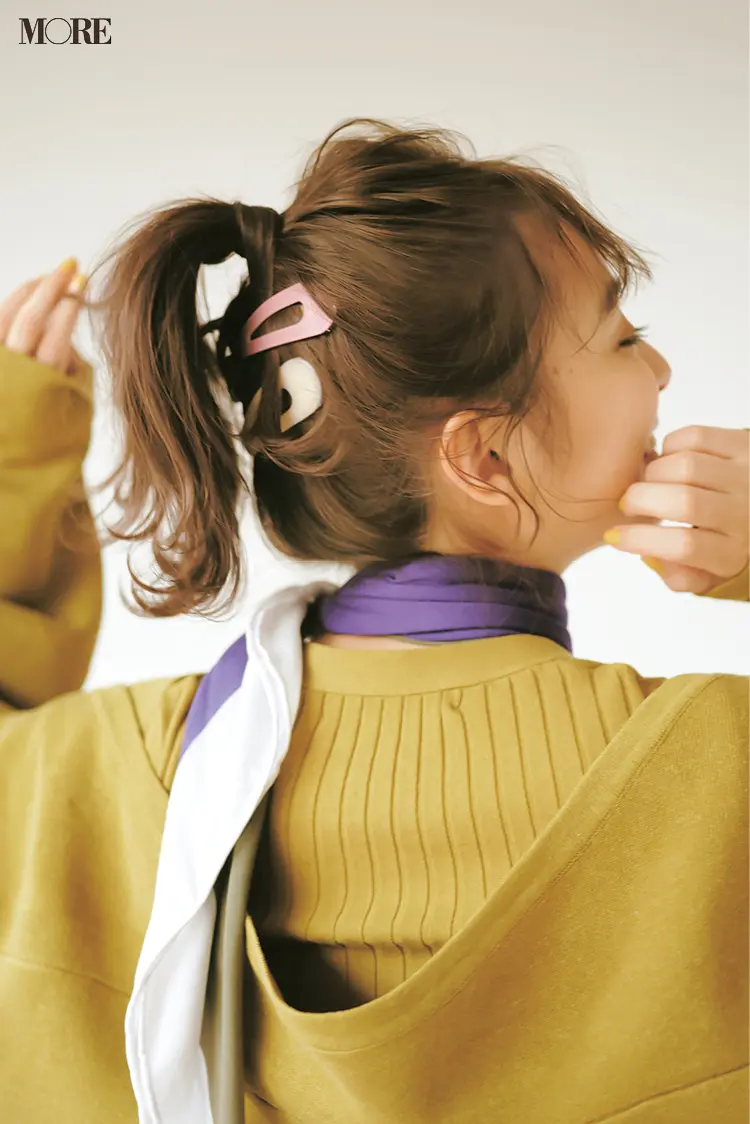 ビッグパッチンピンを使ったヘアアレンジ