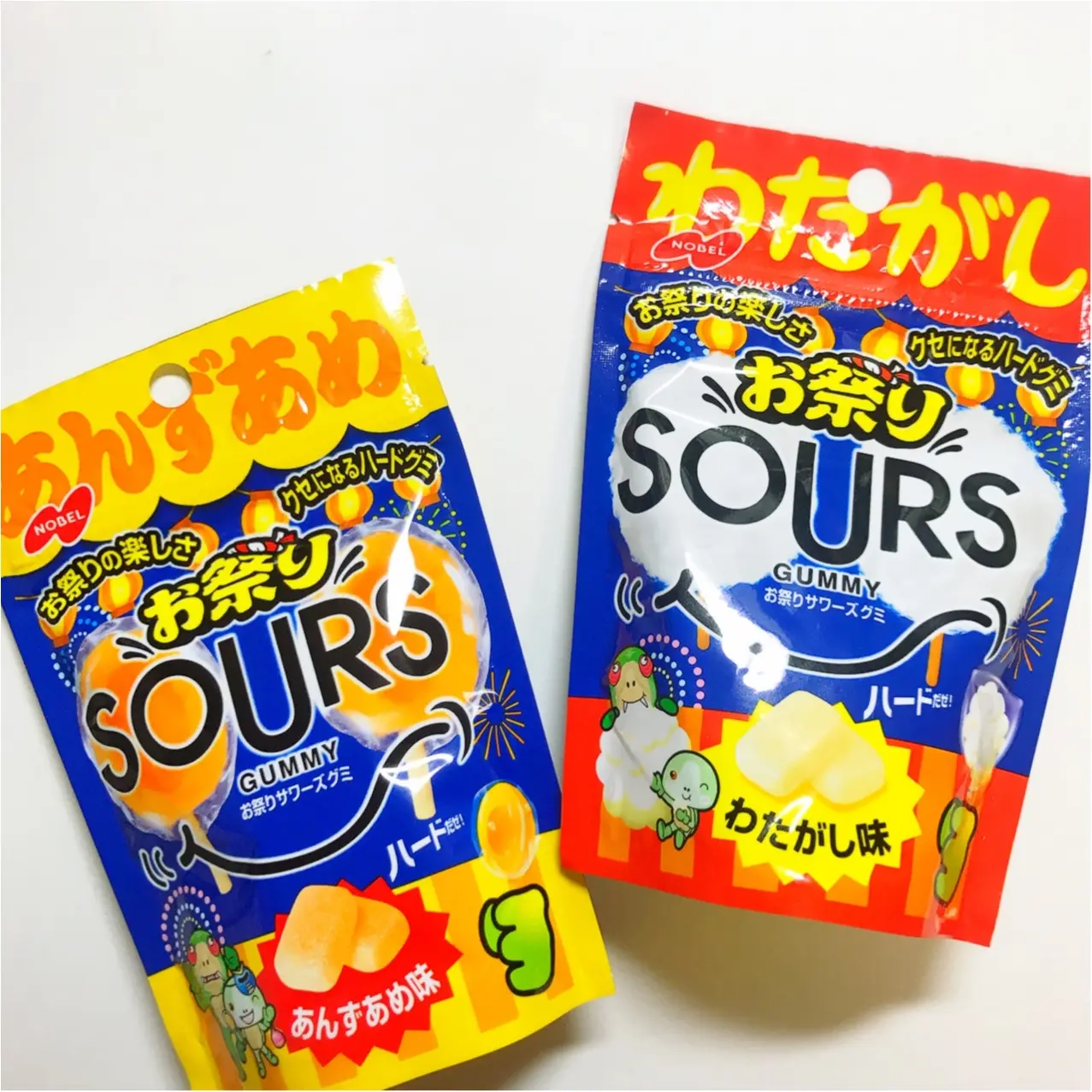 グミで夏祭り気分!?セブン限定☆【お祭りサワーズ】あんずあめ味&わたがし味♡_1