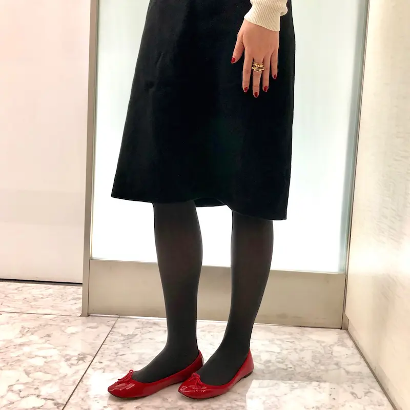 突撃SNAP☆ MORE2月号付録【『17℃ by ブロンドール』きれい見え ダークグレイタイツ】をスタッフがはいてみた!_3