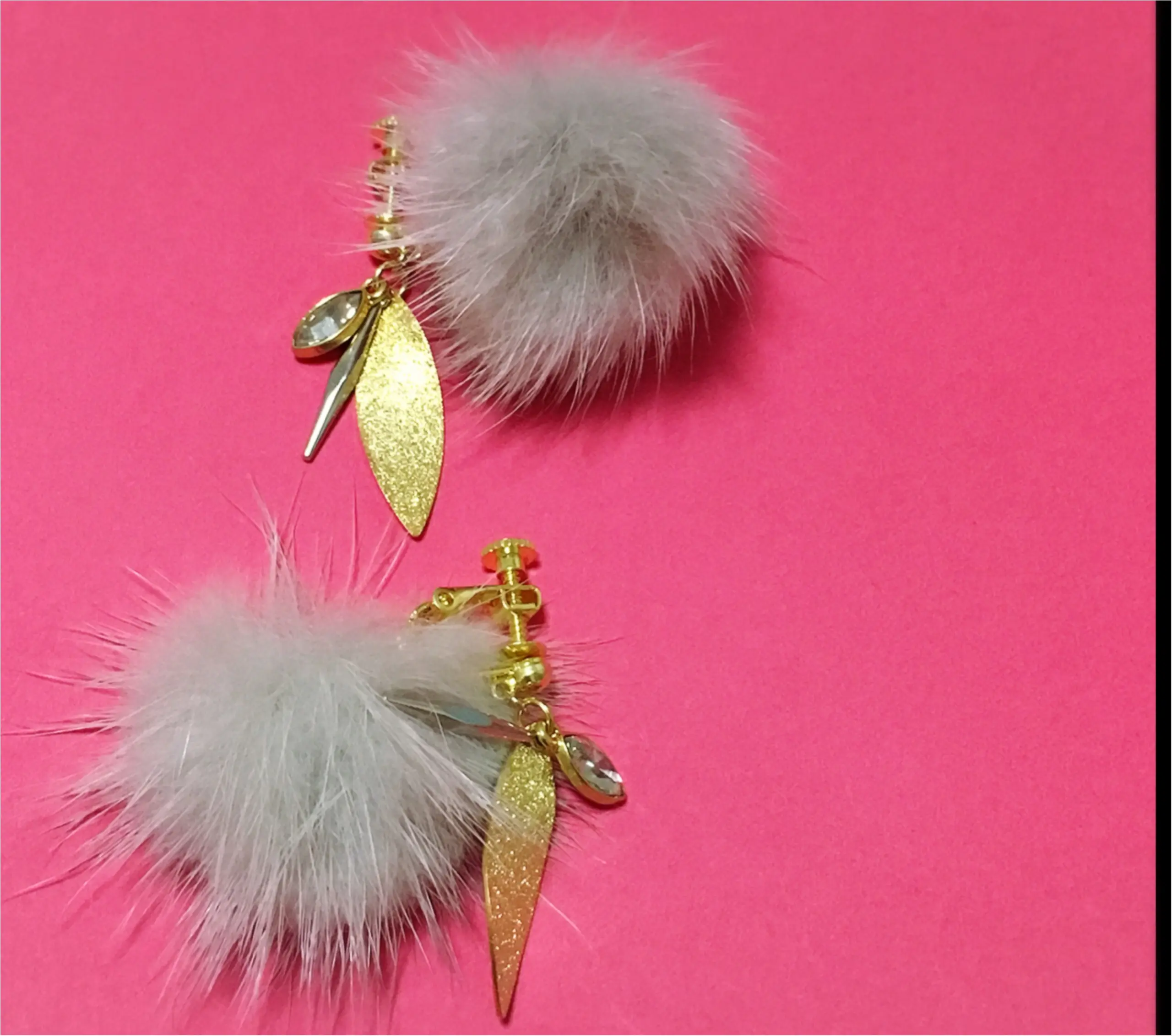 【レシピ公開】つけるだけで可愛さUP❤️秋のオシャレに欠かせない《ファーイヤリング》をハンドメイド◌⑅⃝*॰ॱ_6