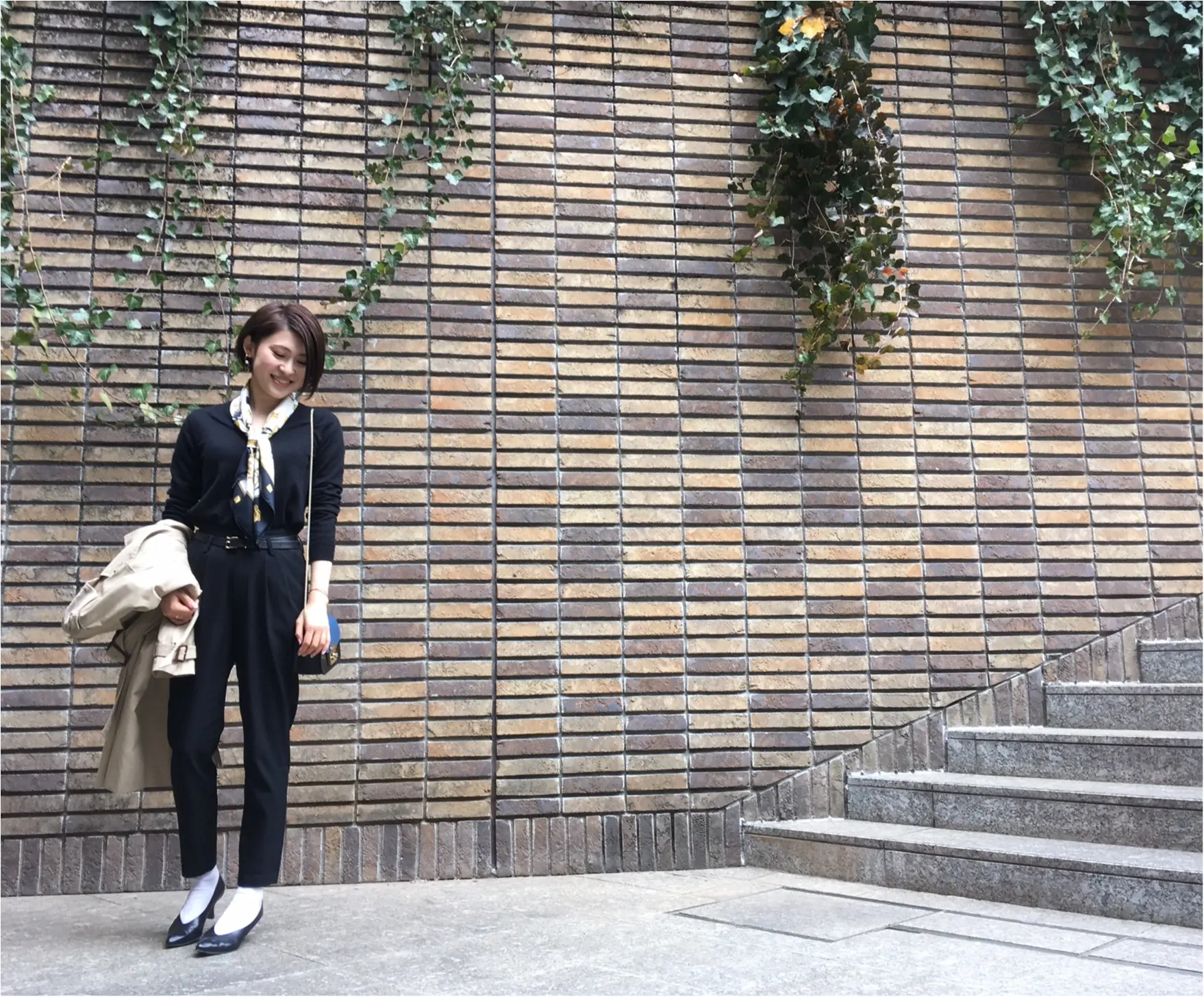 Coordinate...ブラックコーデにスカーフと白ソックスをプラスして、おしゃれなあの子と代官山デート♡_4
