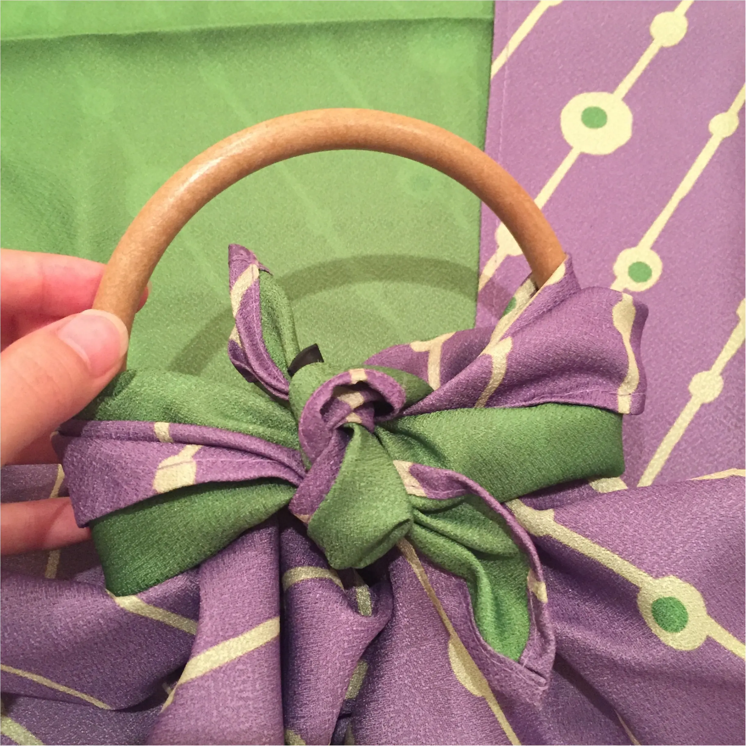 リングに結ぶだけ!30秒で作れちゃう【風呂敷バッグ】の作り方♡浴衣を粋に着こなしちゃお♩≪samenyan≫_6