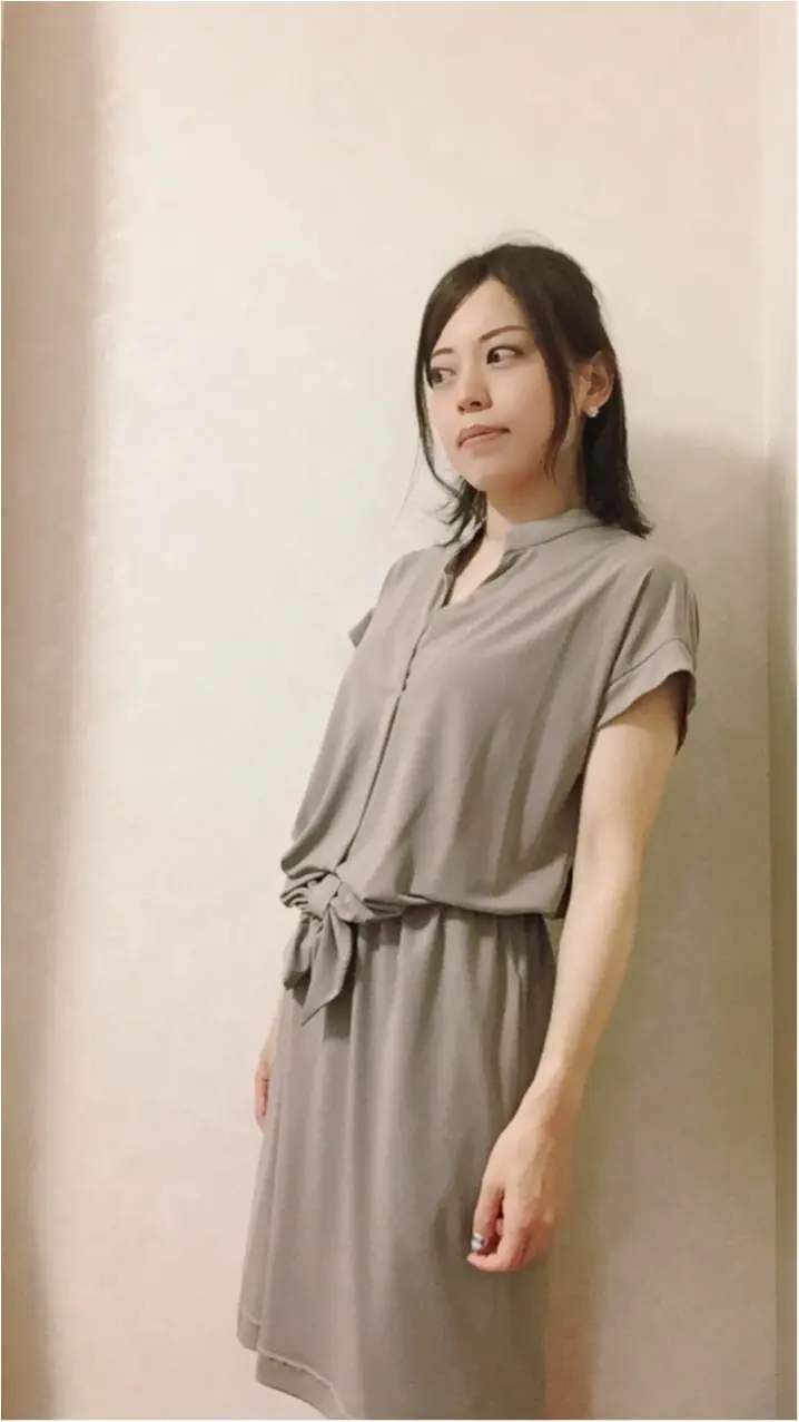 秋まで使える♡【とろみ素材】と【ベージュ】の今年らしいワンピースをセールでget❤︎_4