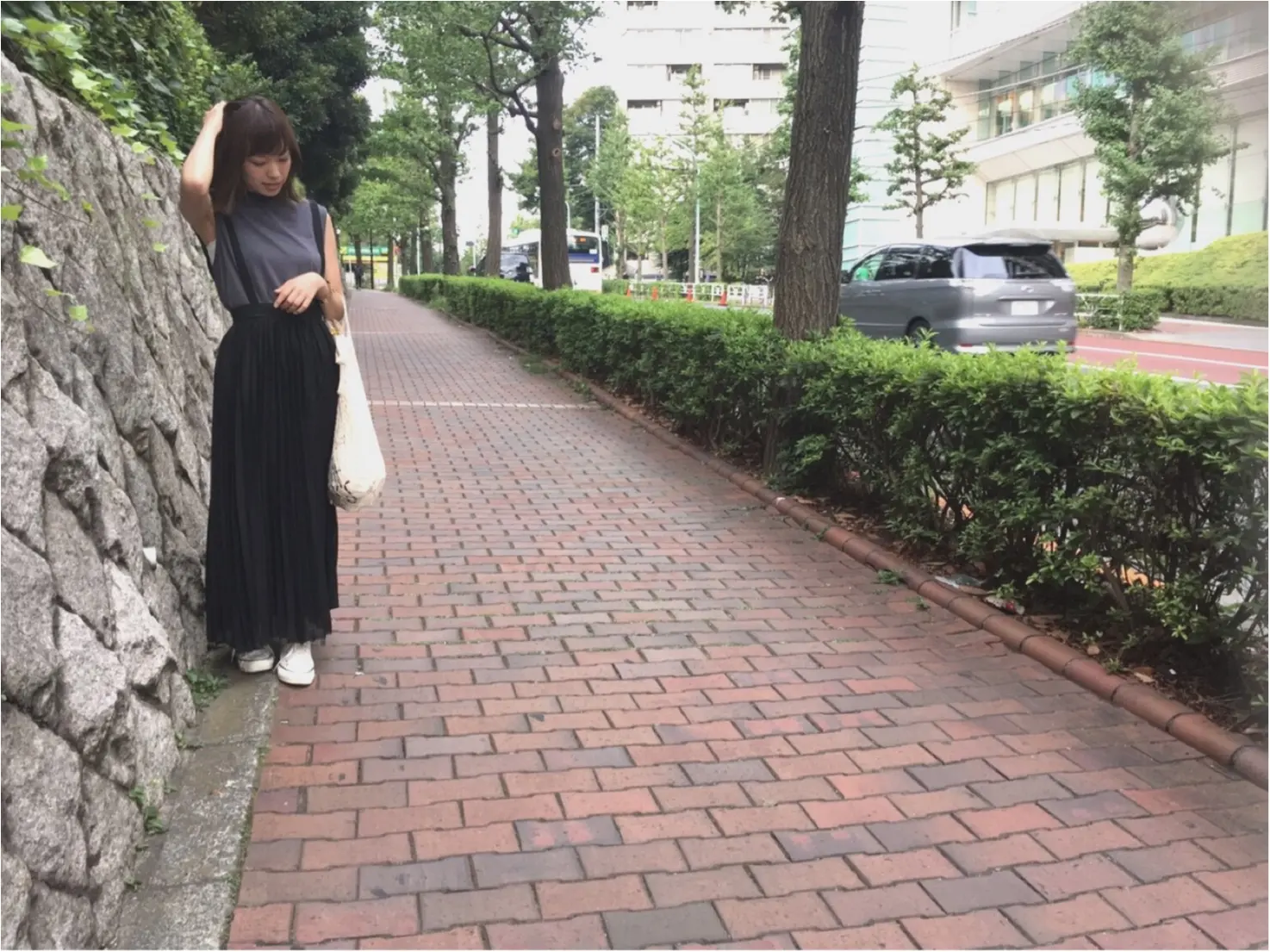 ★ロングプリーツスカートで、日焼け対策!☺︎《夏のSALEで購入》したアイテムで、ちょこっと秋仕様に♩_1