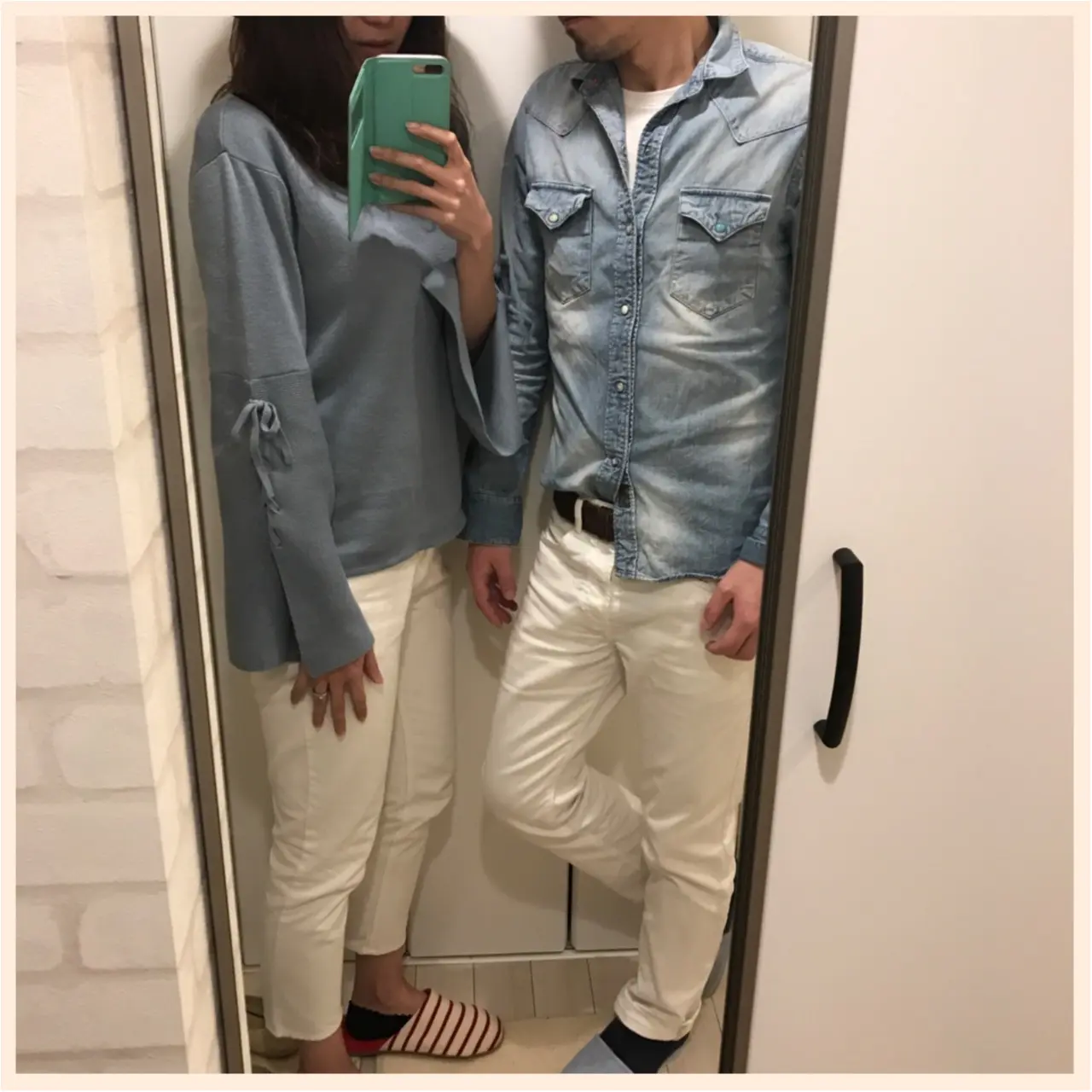 これから買うべきは〇〇袖トップス!しまむらでプチプラget♡~白パンツで彼とリンクコーデ~_2