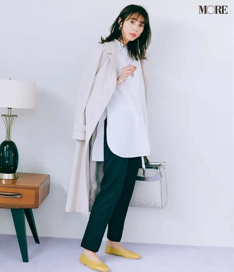 フレンチシックなお仕事コーデに似合うパンツ