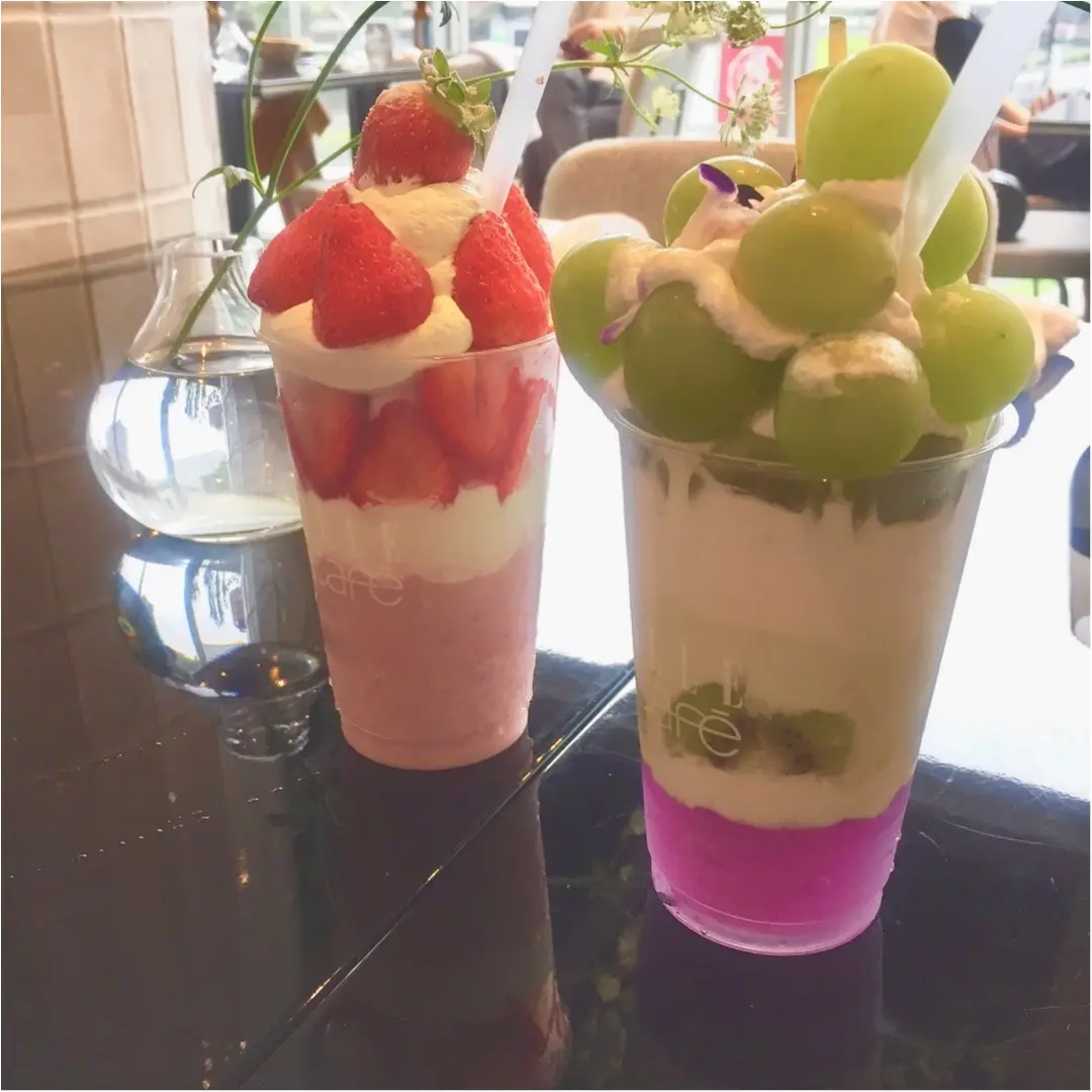 【秋限定!!】シャインマスカットフェアなELLEcafeへ行って、秋の色を堪能してきました♡♡一緒に行ったのはモアハピ部の…♡_1