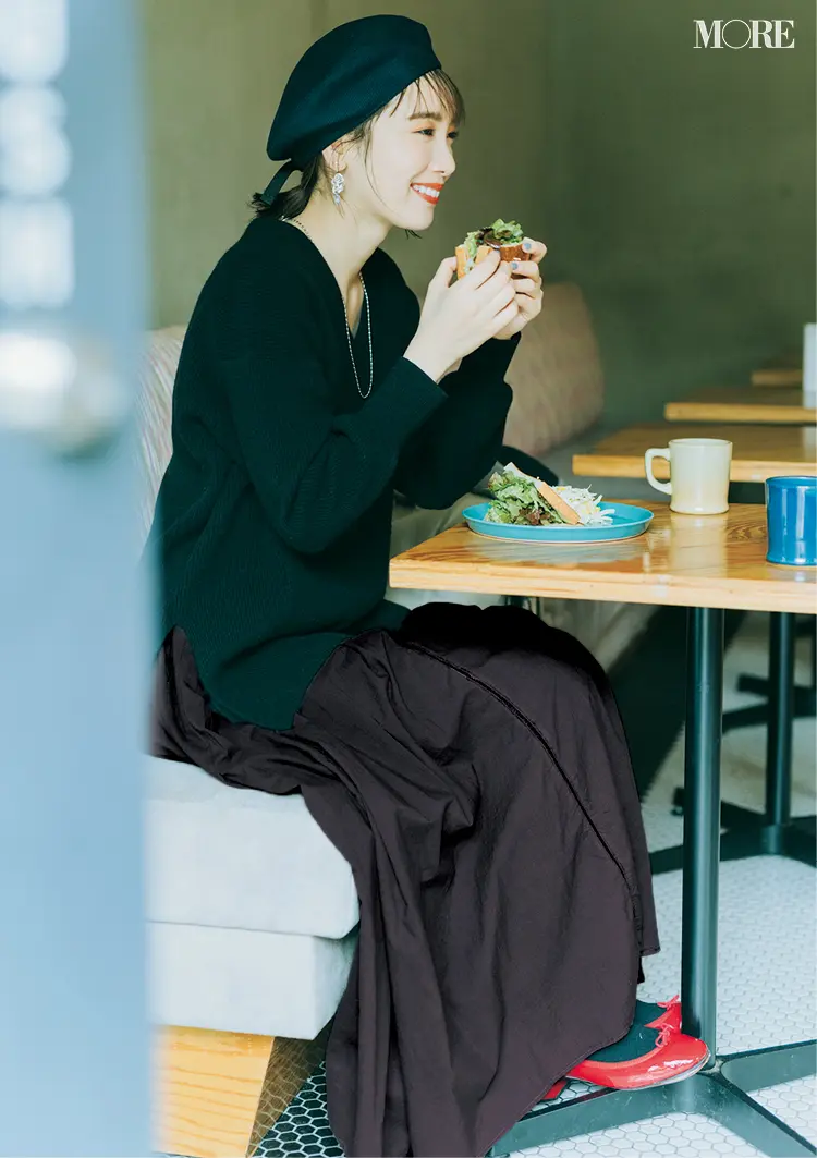 久々に男性とランチ。飯豊まりえ主演『フレンチシックな愛されコーデ』着回し8日目_1