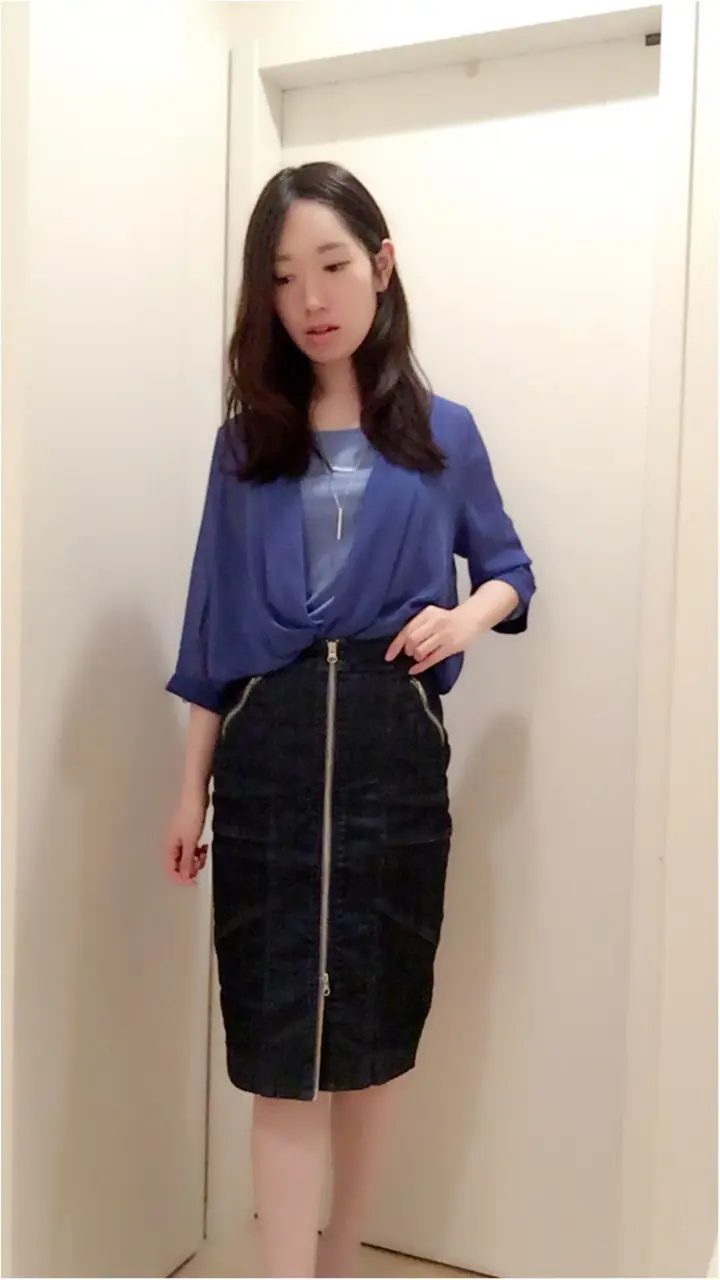【着回しコーデ】"大人っぽ"アイテムのデニムタイトスカートを愛用中♡≪samenyan≫_2