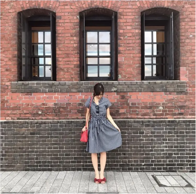 【Fashion】これ1枚でどこへでも♡ストライプシャツワンピコーデ♡_3