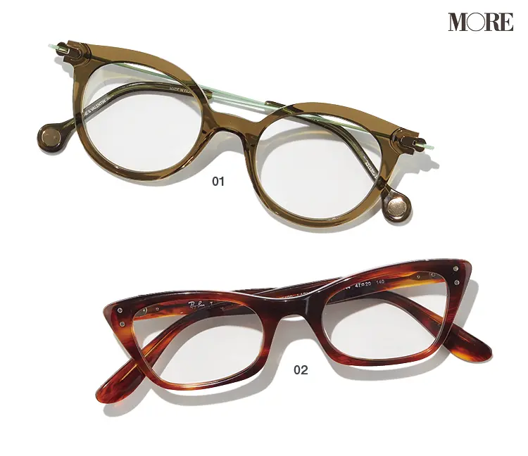 『ルックスオティカ』などのキャットフレームメガネ