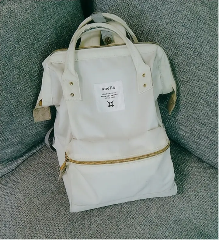 買って良かった!見た目・機能・お値段すべて◎【anello】の白リュックの被り率がすごい!(443 まゆ _1