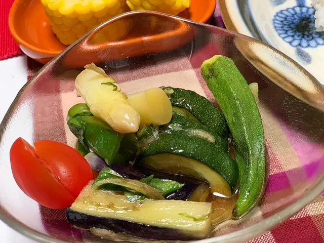 【我が家の定番!夏野菜の揚げ浸し!】市場でお野菜を買ったよ♡_6