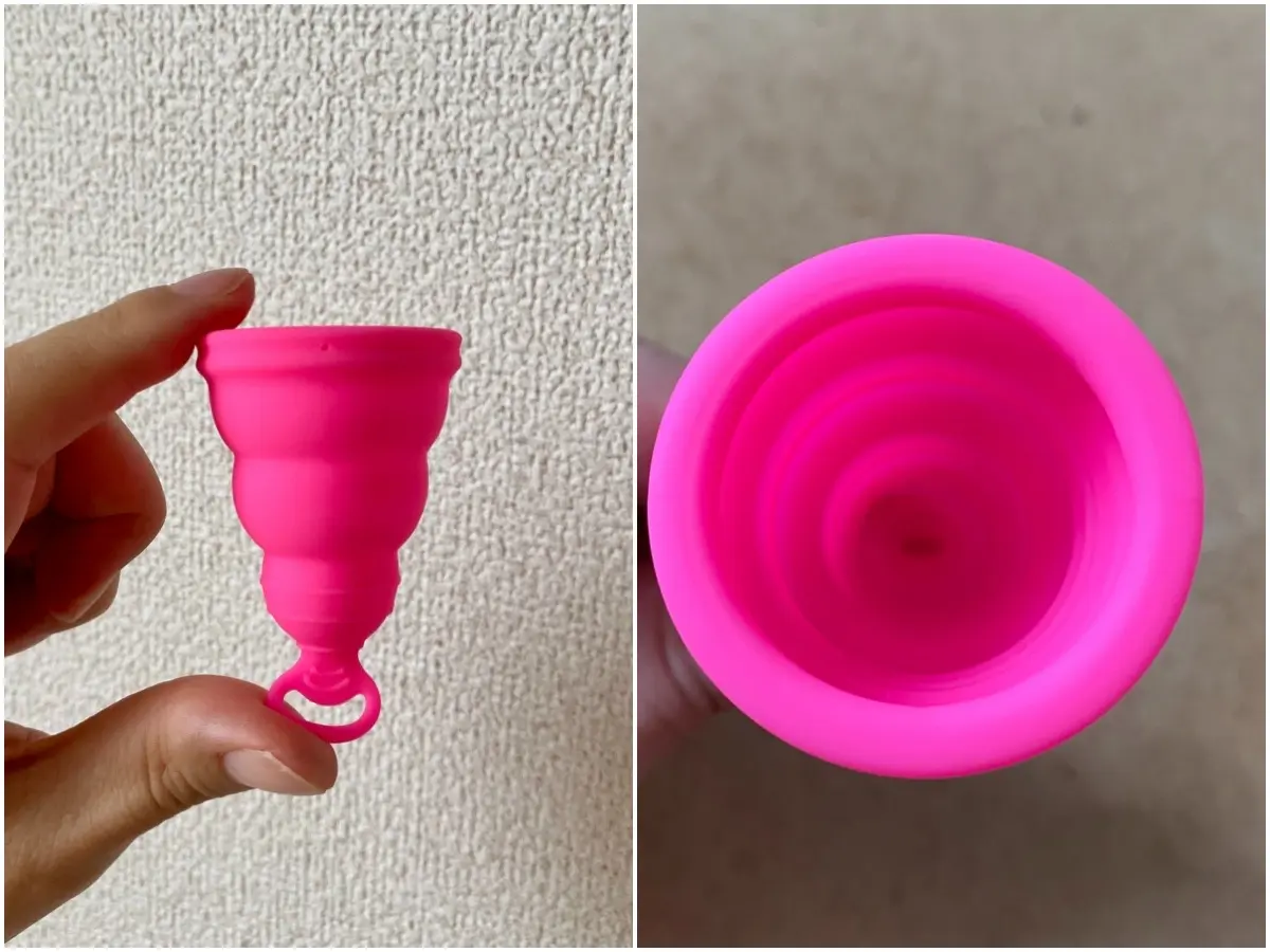 INTIMINAの折りたためる月経カップ『リリーカップ™️ ワン』の構造
