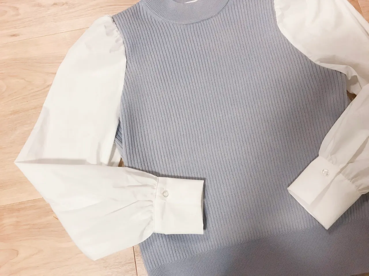 【GU】1990円とは思えない!1枚でトレンドのレイヤードスタイル&春まで使えるニット♡_2